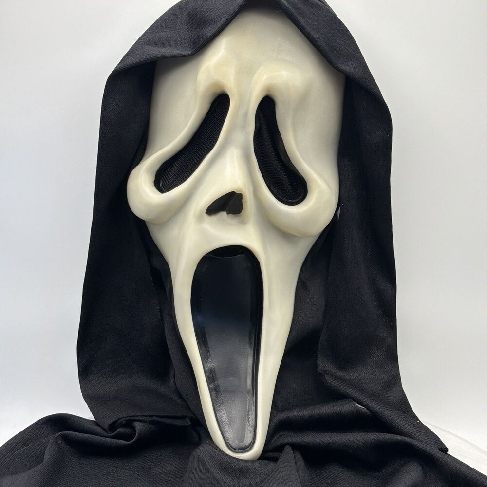 Ghost Face Scream Mask Easter Unlimited T Stamp Hood Fun World Horror - Picture 3 of 16